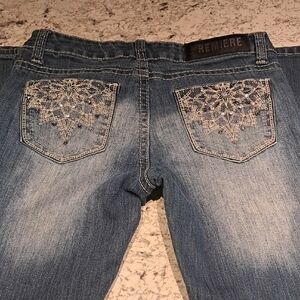 Premier Women's Denim Jeans with Intricate Pocket Design Size 5/6R